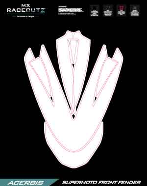ACERBIS - SUPERMOTO FRONT FENDER TEMPLATE