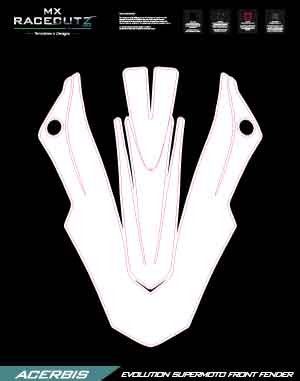 ACERBIS EVOLUTION - SUPERMOTO FRONT FENDER TEMPLATE