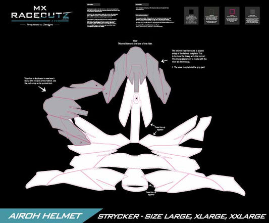 AIROH STRYCKER - SIZE LARGE & XLARGE & XXLARGE TEMPLATE