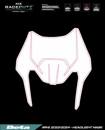 BETA RR-S 2022-2024 - HEADLIGHT MASK TEMPLATE