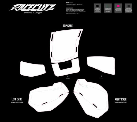BMW R 1300 GS 2023-2025 PANNIERS TEMPLATE