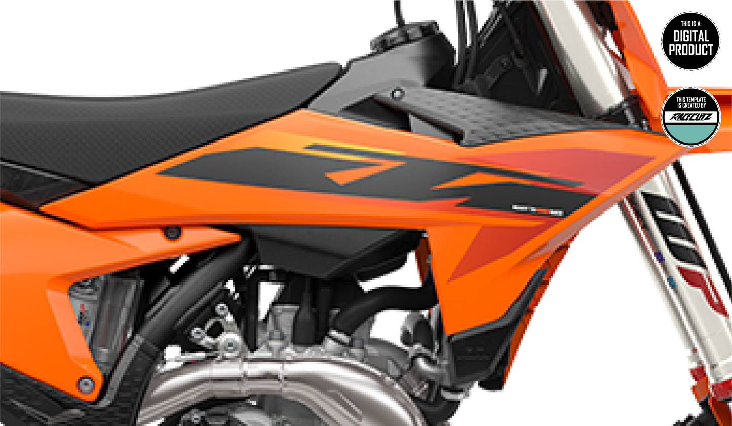 KTM SX-SXF 2025 (2024 FACTORY EDITION) - SHROUDS TEMPLATE