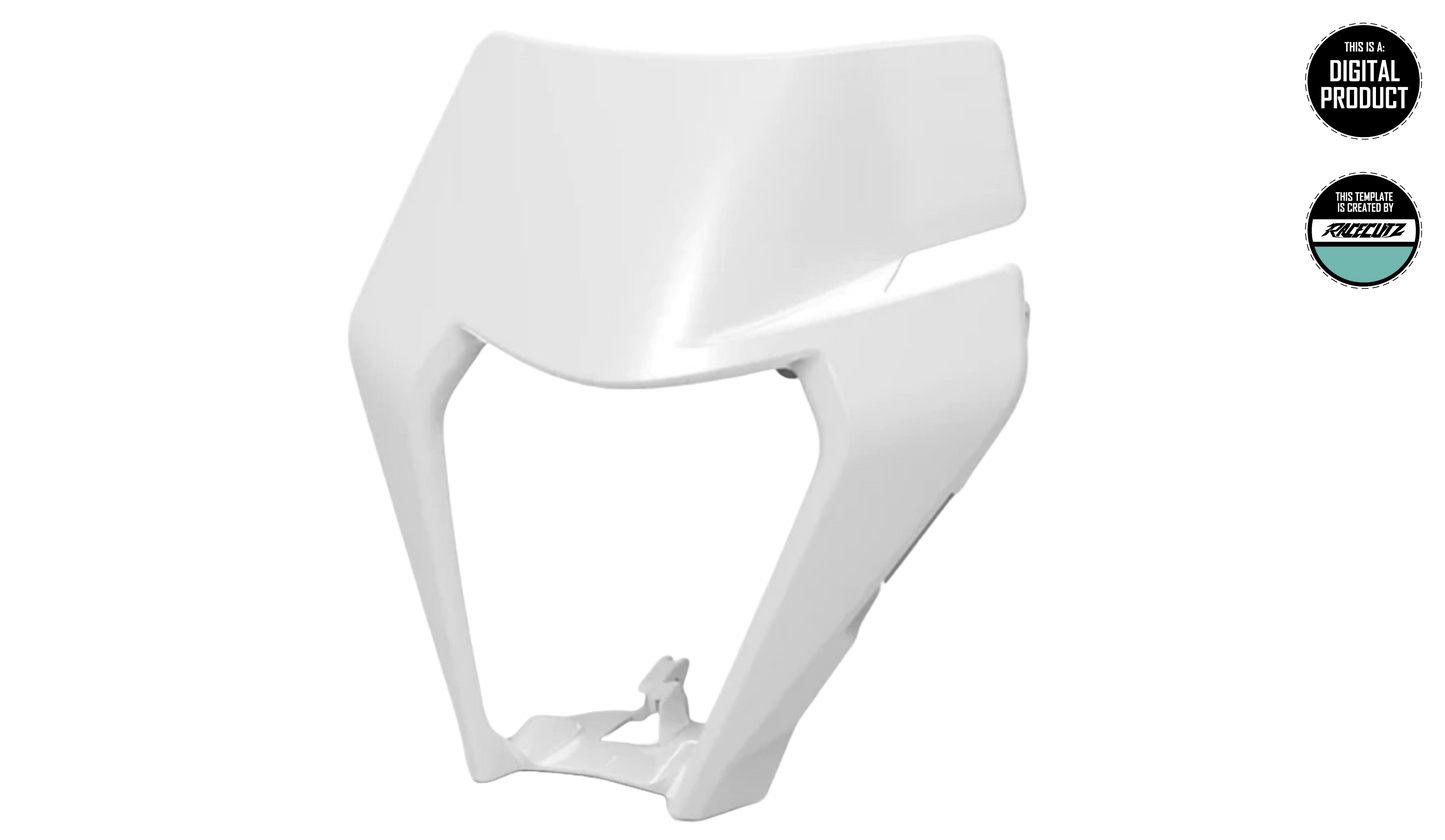 KTM EXC 2020-2023 HEADLIGHT MASK TEMPLATE