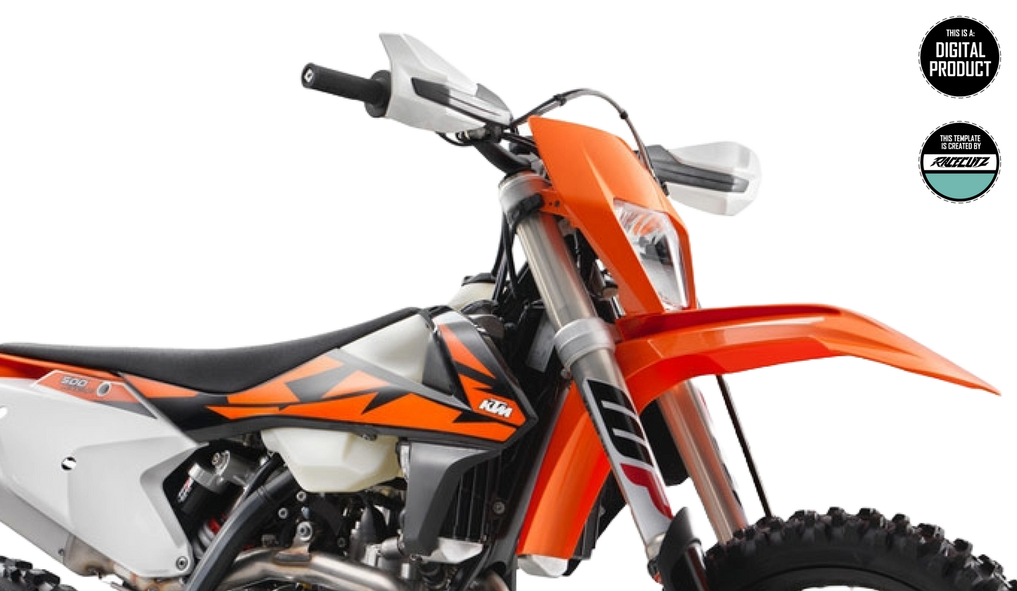 KTM EXC 2017-2019 HEADLIGHT MASK TEMPLATE