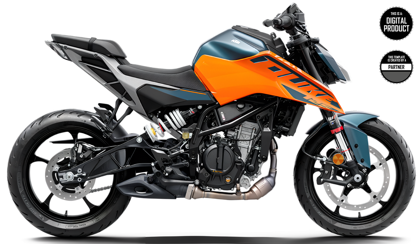KTM DUKE 125 2024-2025 TEMPLATE