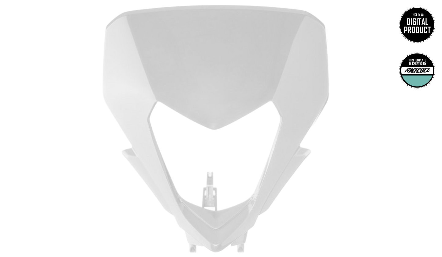 SHERCO SE & SEF 2024-2025 HEADLIGHT MASK TEMPLATE