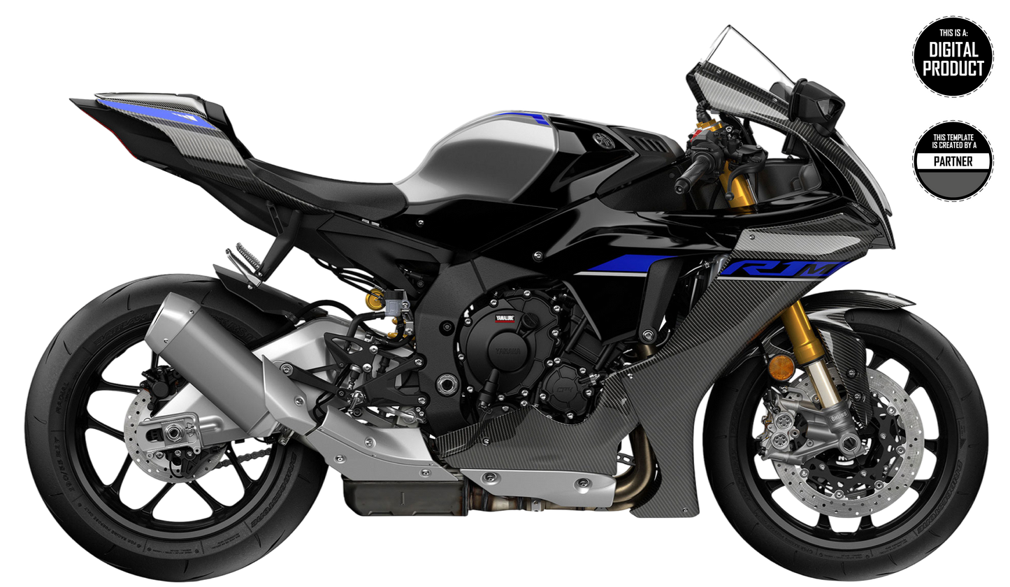 YAMAHA R1 2020-2024 MAC RACING CARBON PLASTICS TEMPLATE