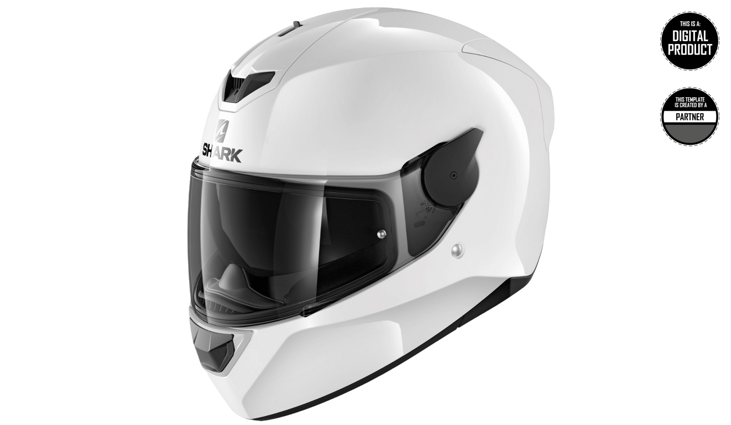 SHARK D-SKWAL 2 - SIZE XSMALL & SMALL & MEDIUM TEMPLATE