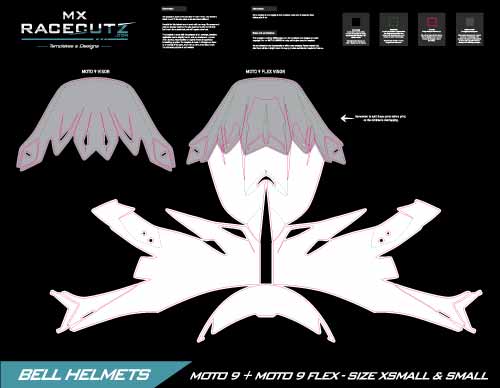 Bell Moto 9 + FLEX Template - Size Xsmall & Small