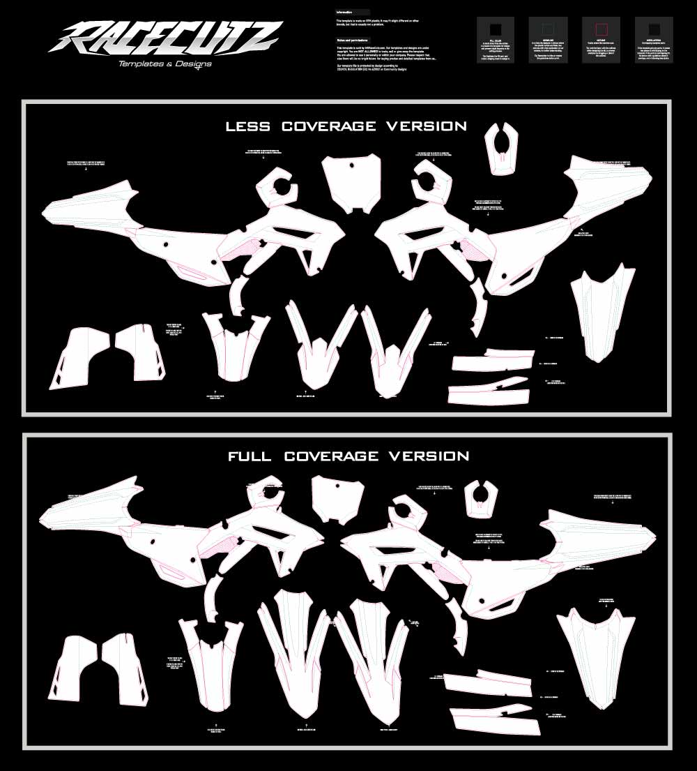 HONDA CRF 250 2022-2024 & CRF 450 2021-2024 TEMPLATE