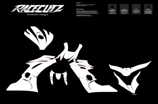 YAMAHA R6 2017-2024 MAC RACING PLASTICS TEMPLATE