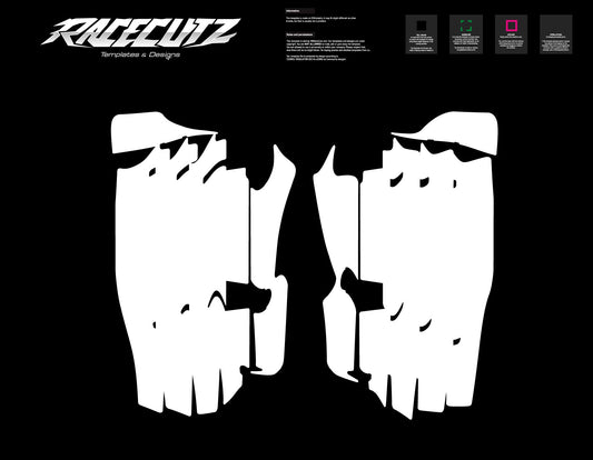 DUCATI DESMO 450 MX 2026 - RADIATOR GUARDS TEMPLATE