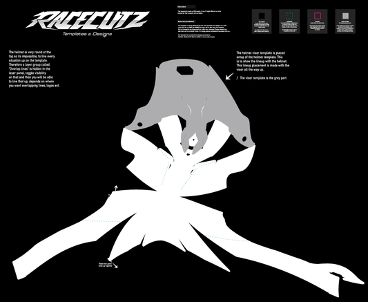 SHOEI HORNET ADV - SIZE XLARGE & XXLARGE TEMPLATE