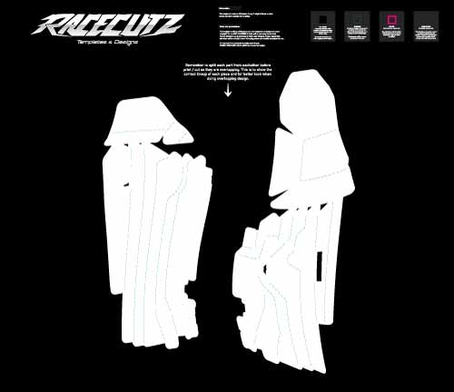 SUZUKI DR-Z4S & SM 2025 - RADIATOR GUARDS TEMPLATE