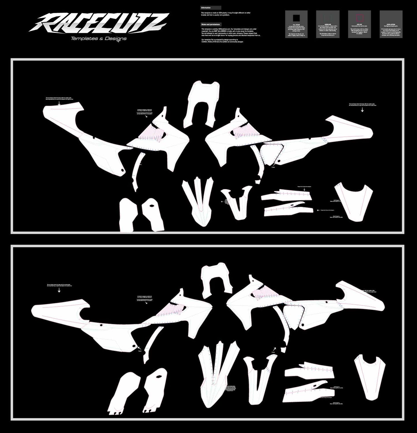 TRIUMPH TF 250-E 2025 & TF 450-E 2025 TEMPLATE