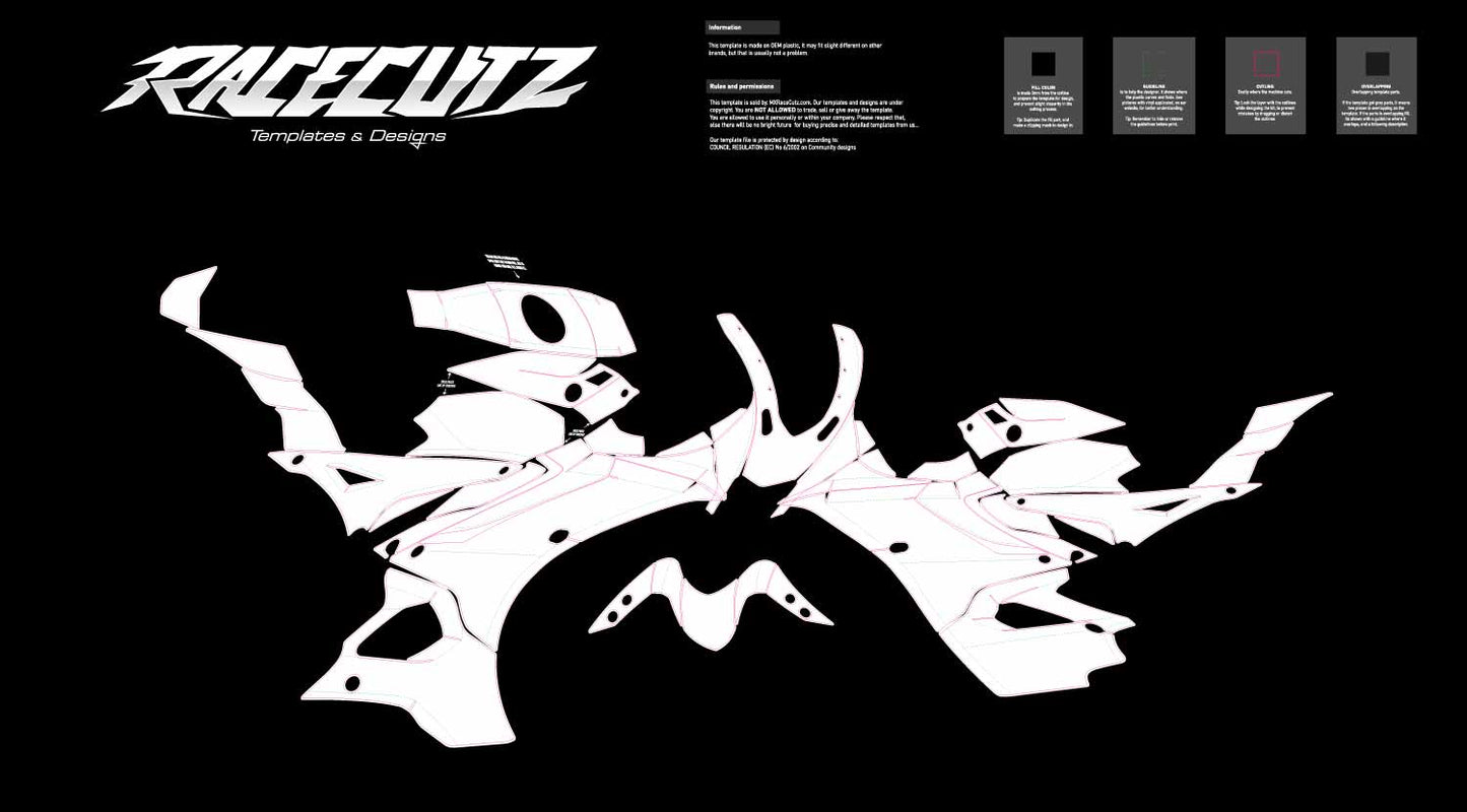 YAMAHA YZF R125 2023-2025 TEMPLATE