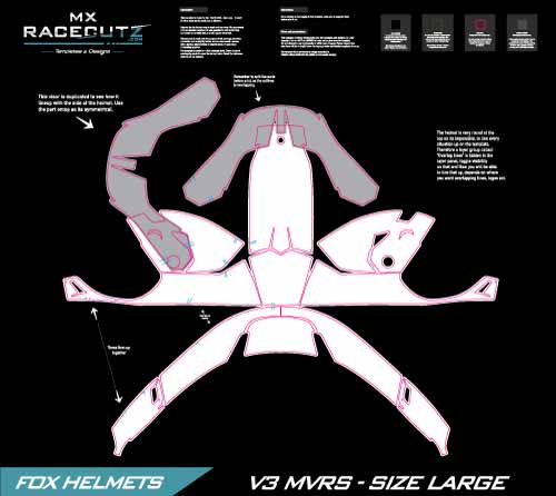 FOX V3 MVRS - SIZE LARGE TEMPLATE