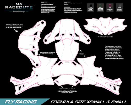 FLY RACING FORMULA - SIZE XSMALL & SMALL TEMPLATE