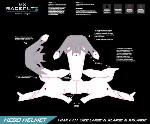 HEBO HMX F-01 SIZE LARGE & XLARGE & XXLARGE TEMPLATE