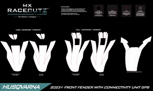 HUSQVARNA 2023+ FRONT FENDER WITH CONNECTIVITY UNIT GPS TEMPLATE