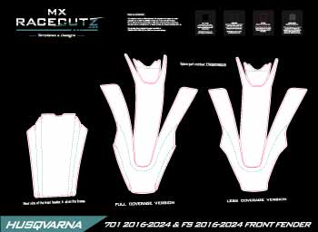 HUSQVARNA 701 2016-2024 & FS 2016-2024 FRONT FENDER TEMPLATE
