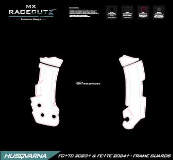 HUSQVARNA FC+TC 2023+ & FE+TE 2024+ - FRAME GUARDS TEMPLATE