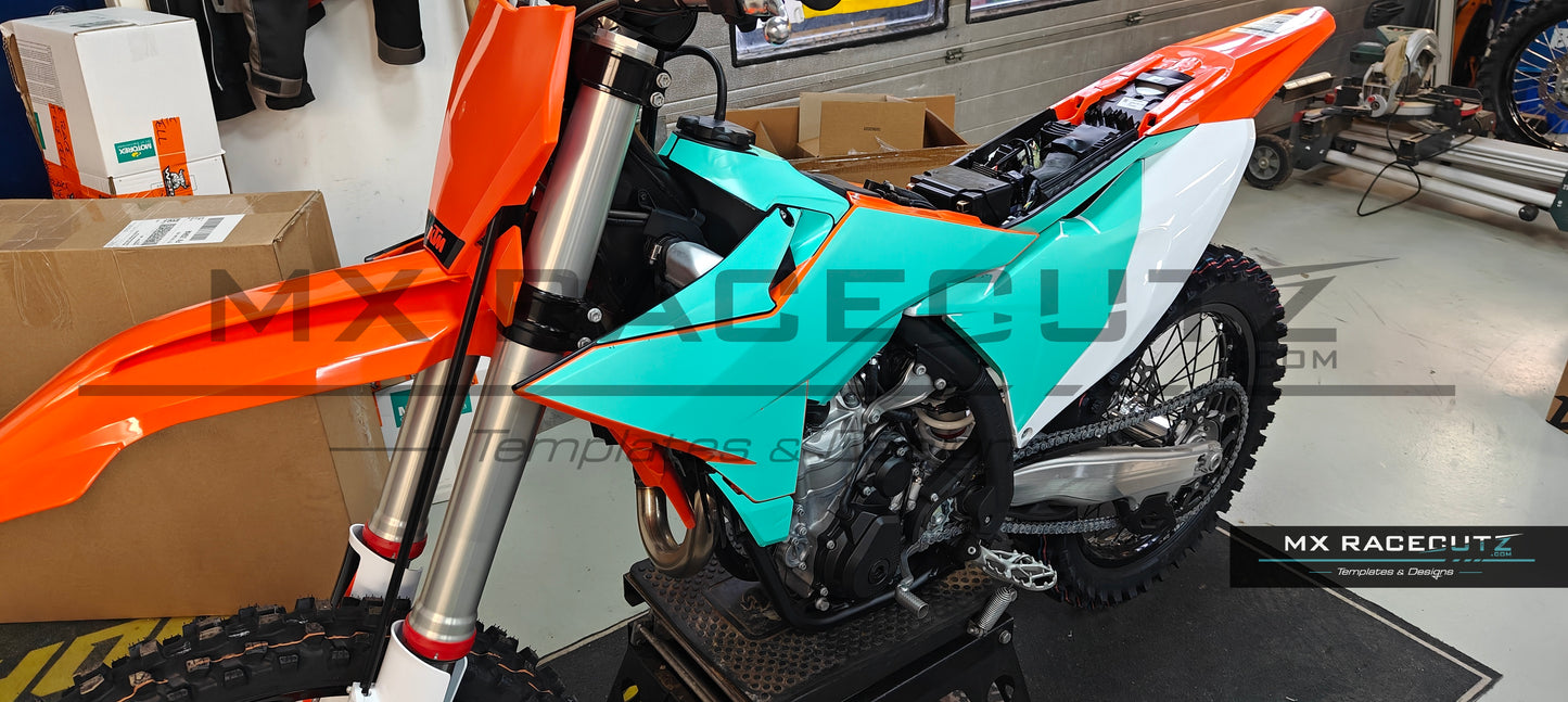 KTM SX-SXF 2025 (2024 FACTORY EDITION) - SHROUDS TEMPLATE