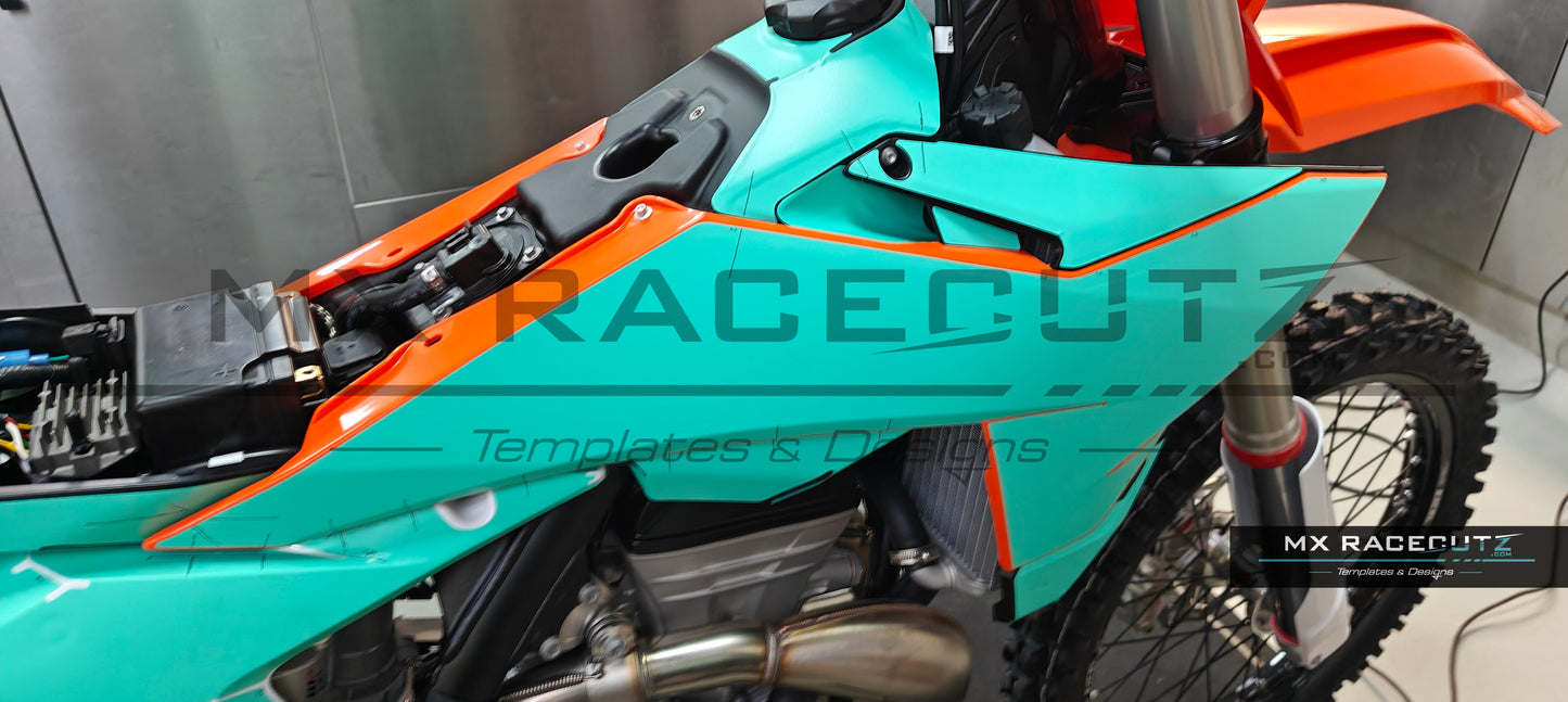 KTM SX-SXF 2025 (2024 FACTORY EDITION) - SHROUDS TEMPLATE