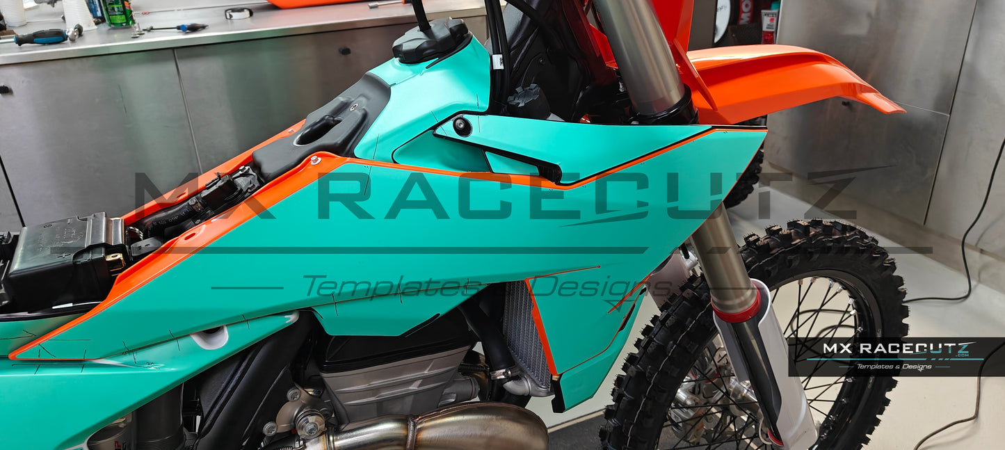 KTM SX-SXF 2025 (2024 FACTORY EDITION) - SHROUDS TEMPLATE