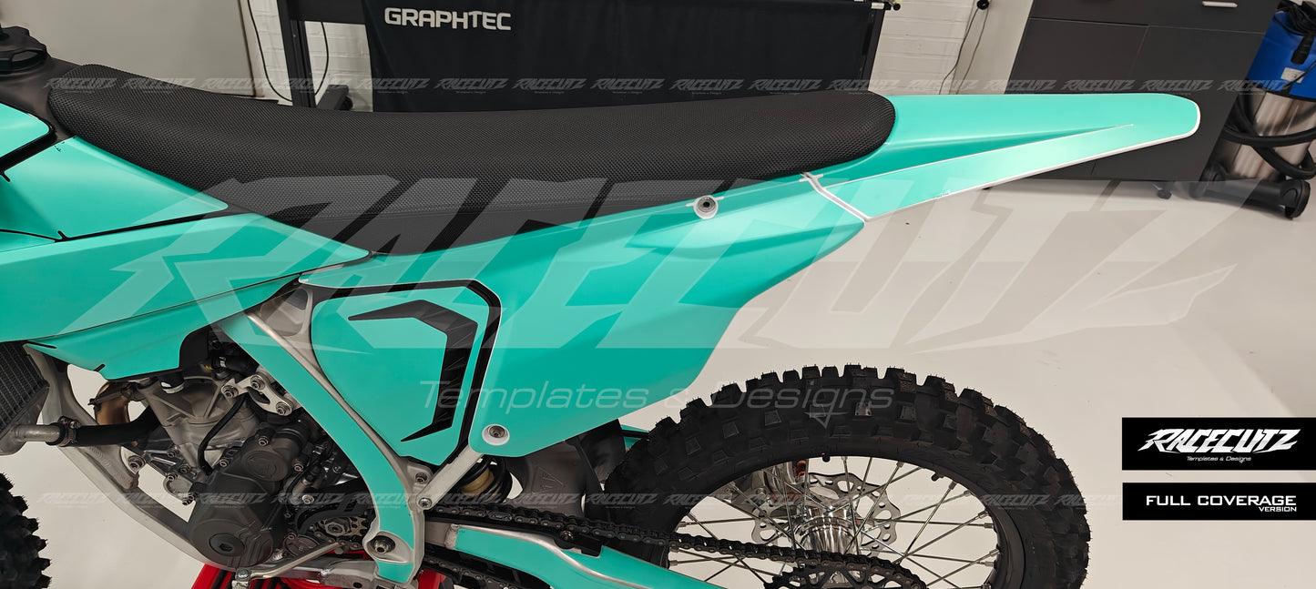 TRIUMPH TF 250 X+F+C & TF 450 X+F+C VENTET AIR FILTER COVER TEMPLATE