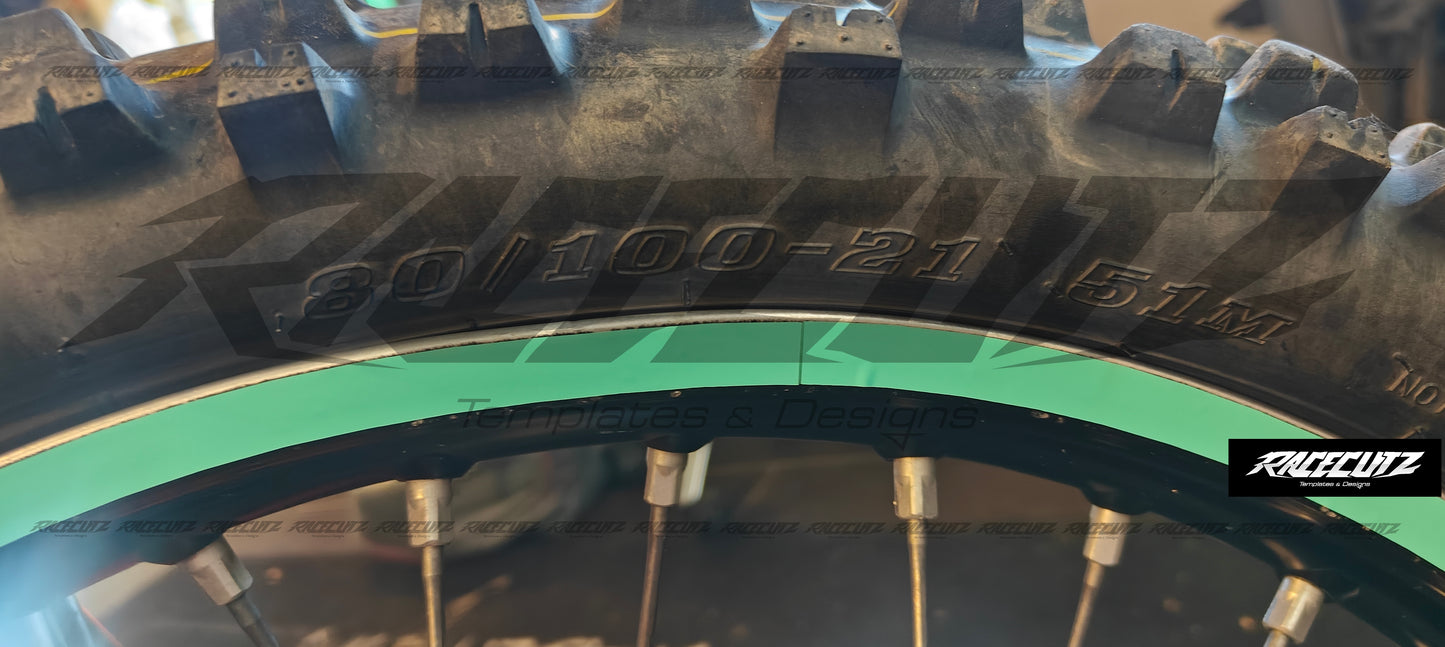 RIM STRIPES 21" INCH FRONT + 19" INCH REAR + 18" INCH REAR - TEMPLATE