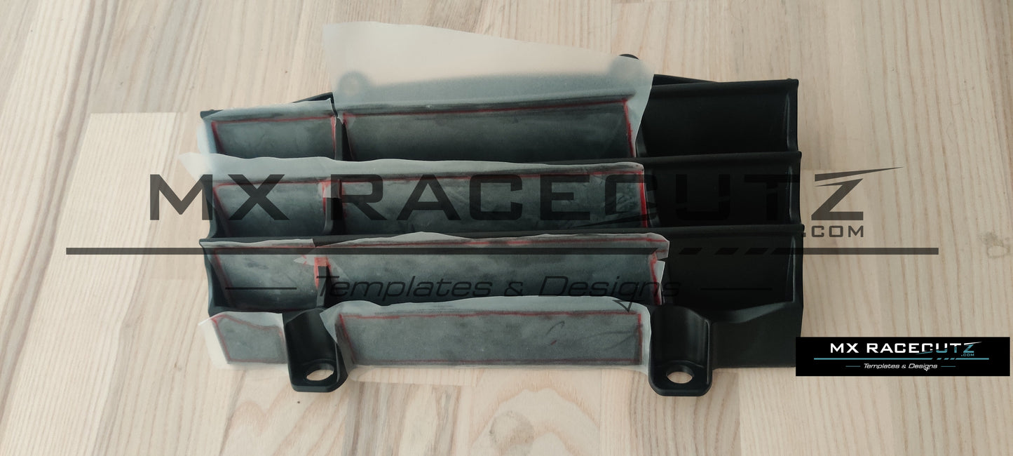 GASGAS MC+EC 2021-2023 & KTM SX-SXF 2019-2022 & EXC 2020-2024 & HUSQVARNA TC-FC 2019-2022 + TE-FE 2020-2024 - RADIATOR GUARDS TEMPLATE