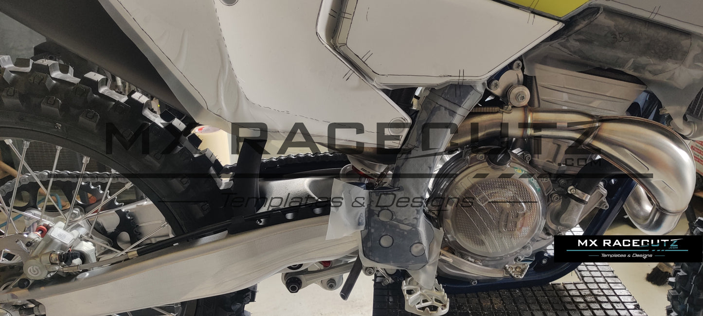 HUSQVARNA FC+TC 2023+ & FE+TE 2024+ - FRAME GUARDS TEMPLATE