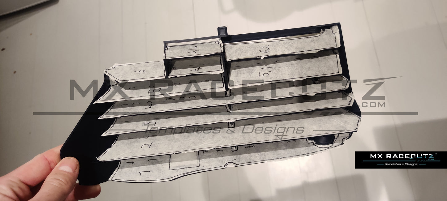 YAMAHA YZF 250 2024+ & 450 2023+ & Fantic XXF 450 2023-2025 & XXF 250 2025 RADIATOR GUARDS TEMPLATE