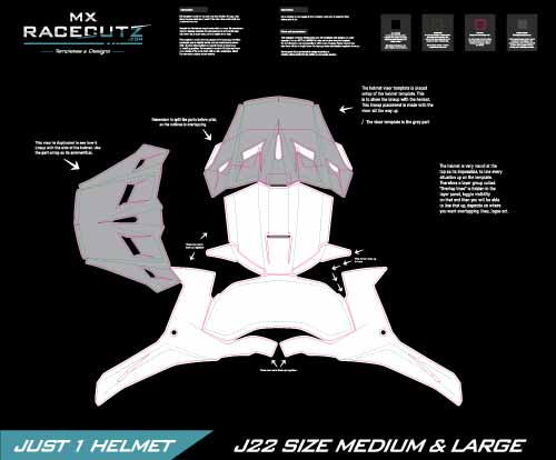 JUST 1 - J22 - SIZE MEDIUM & LARGE TEMPLATE