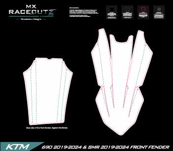 KTM 690 2019-2024 & SMR 2019-2024 FRONT FENDER TEMPLATE