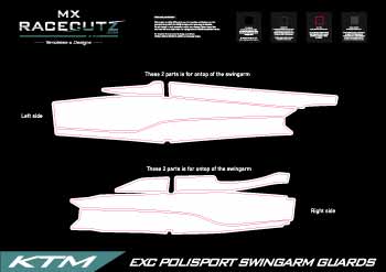 KTM EXC 2020-2023 POLISPORT SWINGARM GUARDS TEMPLATE