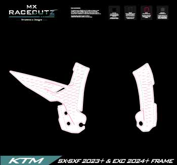 KTM SX-SXF 2023+ & EXC 2024+ - FRAME GUARDS TEMPLATE