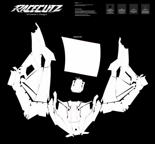 POLARIS RZR PRO XP 2020-2024 & PRO R + TURBO R 2022-2023 2 SEATS TEMPLATE