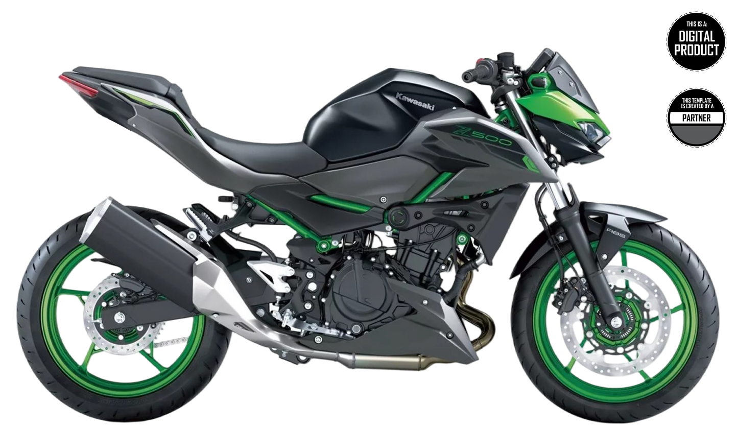 KAWASAKI Z500 2024-2026 TEMPLATE
