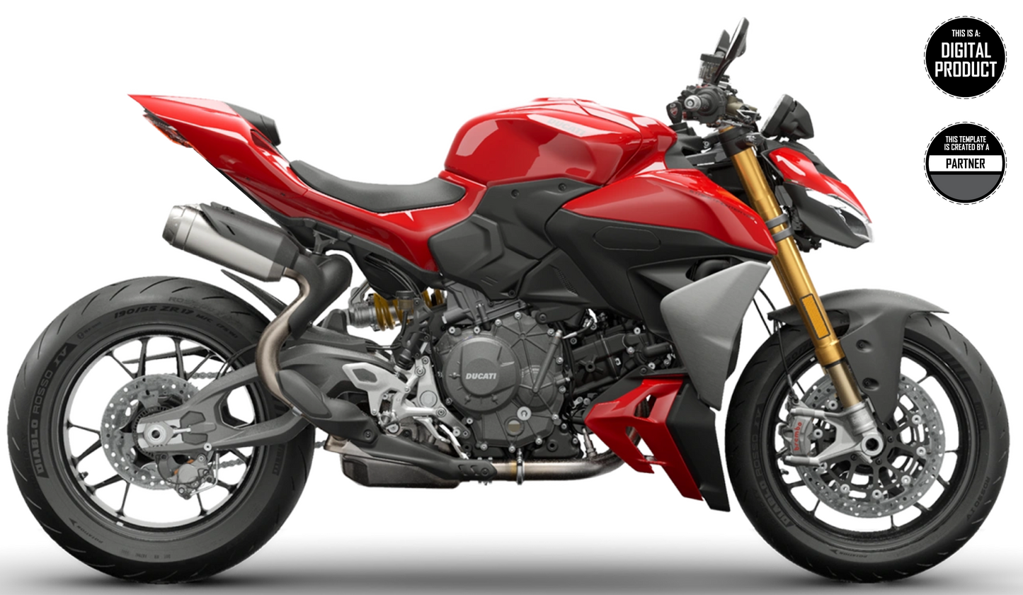 DUCATI STREETFIGHTER 890 V2 2025 TEMPLATE