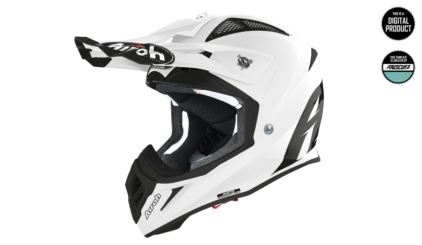 AIROH AVIATOR ACE 1 - SIZE LARGE & XLARGE & XXLARGE TEMPLATE