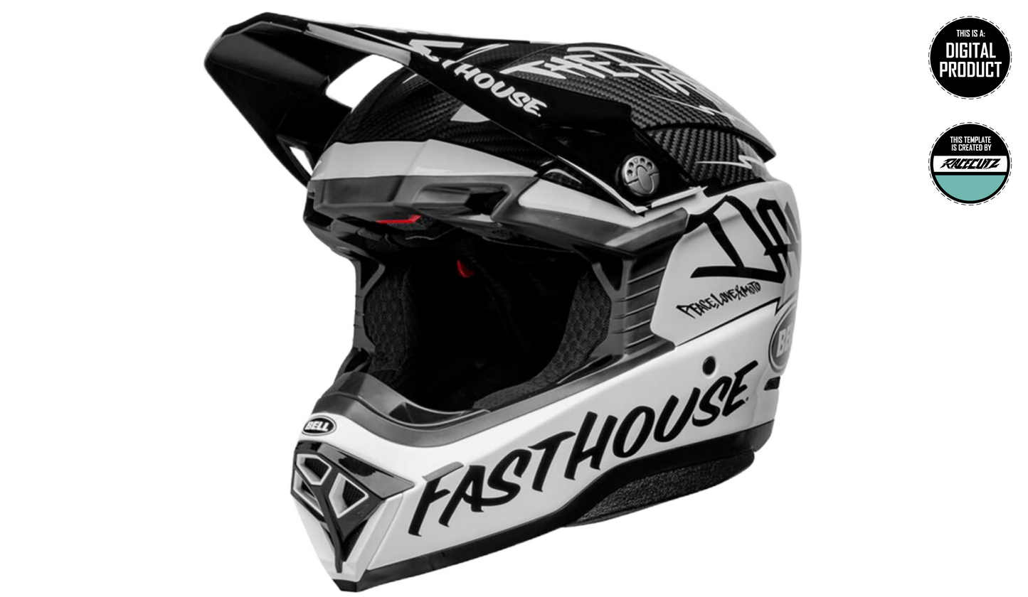 BELL MOTO 10 - SIZE XLARGE & XXLARGE TEMPLATE
