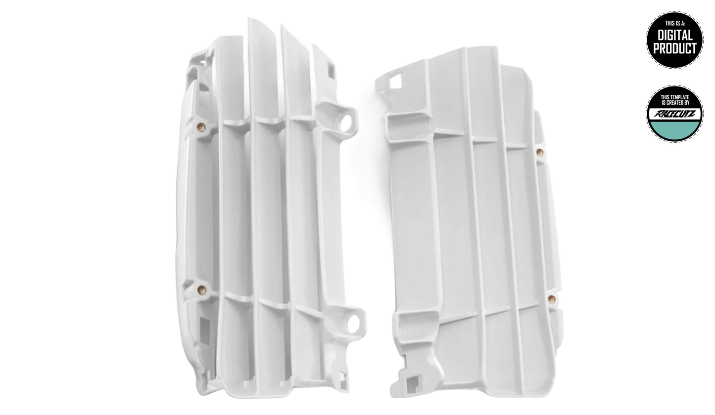 GASGAS MC+EC 2024+ & KTM SX-SXF 2023+ & EXC 2024+ & HUSQVARNA TC-FC 2023+ & TE+FE 2024+ - RADIATOR GUARDS TEMPLATE