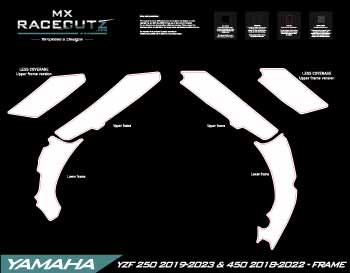 YAMAHA YZF 250 2019-2023 & 450 2018-2022 FRAME TEMPLATE