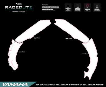 YAMAHA YZF 250 2024+ & 450 2023+ & Fantic XXF 450 2023+ FRAME TEMPLATE