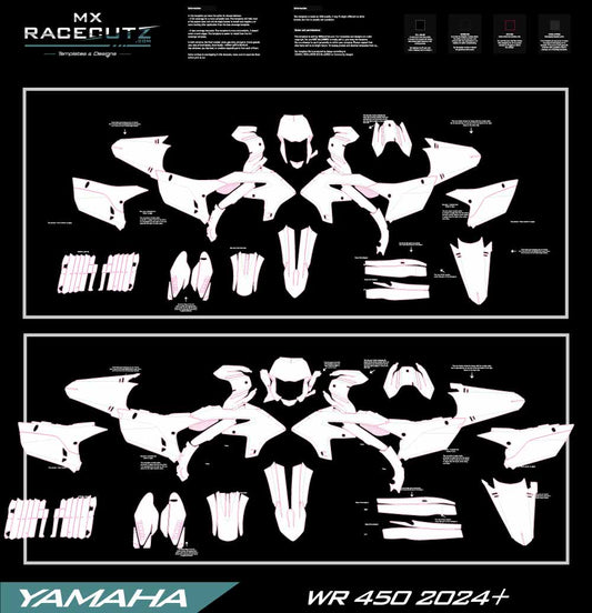 YAMAHA WR 250F 2025 & WR450F 2024-2025 TEMPLATE
