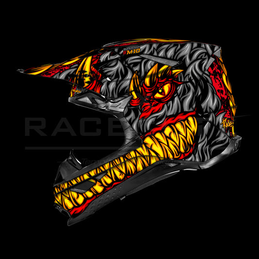 ALPINESTARS SM8+10 - DEMON FUR RED DESIGN - SIZE XSMALL & SMALL