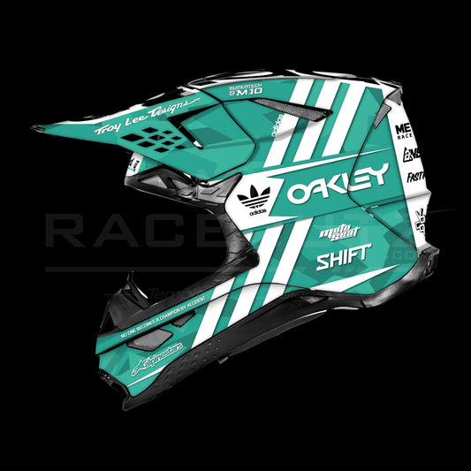 ALPINESTARS SM8+10 - THREE STRIPES TURQUOISE DESIGN