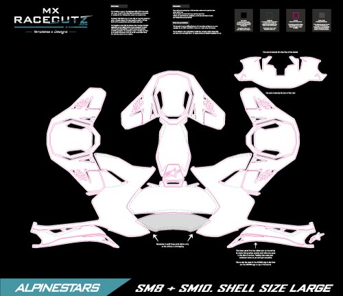 ALPINESTARS SM8 + SM10 - SIZE LARGE TEMPLATE